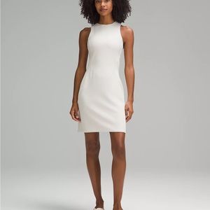 Lululemon Ribbed Softstreme Slim-Fit Tank Dress color bone size 4